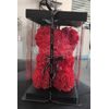 Medvídek z růží bordo s červeným srdcem Rose Bear 25 cm