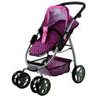 Alice velký sportovní kočárek pro panenky 3v1 - 9662 černo - růžový vzor