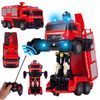 Robot transformer - požární auto 2v1 Fire Truck na dálkové ovládání