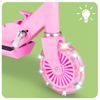 Dětská skládací koloběžka Scooter se svítícími koly - růžová