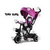Dětská tříkolka Tiny Bike s otočným sedadlem 3v1 růžová