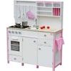 Dětská dřevěná kuchyňka růžovo-bílá