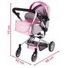 Kombinovaný kočárek pro panenky 2v1 Princess šedo-růžový