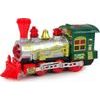 Vánoční lokomotiva se světly a zvuky - zelená