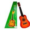 Dětská dřevěná kytara 60 cm s červeným trsátkem