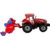 Červený traktor s pluhem pro děti