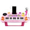 Ecotoys dětské elektronické klávesy s mikrofonem a židličkou HC481 růžové