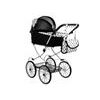 Kočárek pro panenky Alice retro černo-bílý