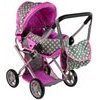 Kočárek pro panenky Alice 9346D kombinovaný šedo-růžový