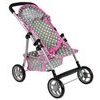 Alice sportovní kočárek pro panenku 9304 šedo-růžový