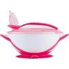 BabyOno Uzaviratelná miska s přísavkou a lžičkou - růžová