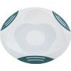 Talířek s přísavkou tyrkysová-bílá