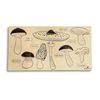 Houby - dřevěné edukativní puzzle - SLOVENSKÁ VERZE