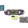 Skateboard prstový šroubovací s doplňky - mix barev