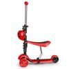 Ecotoys dětská koloběžka Bedrunka červená se sedátkem a svítícími koly