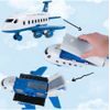 Interaktivní letadlo s autíčky, světly a zvuky DIY Airplane - modré