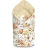 Oboustranná dětská zavinovačka - béžové květy 75x75 cm