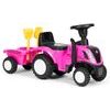 New Holland dětské odrážedlo traktor s přívěsem - růžové
