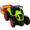 Traktor na dálkové ovládání se secím strojem - zelený