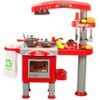 Velká dětská kuchyňka s digestoří a příslušenstvím Red Kitchen