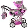 Alice kočárek pro panenky 9346 kombinovaný šedo-růžový