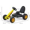 Dětská šlapací motokára Go-kart Milly Mally Viper žlutá
