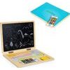 Ecotoys dřevěný notebook s magnetickým monitorem modrý