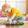 Doris dřevěný vláček pro děti Wooden Train 12 součástí