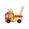Ecotoys dřevěné multifunkční chodítko Požární auto