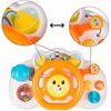 Interaktivní volant pro nejmenší se světlem a zvukem Lion Driver oranžový