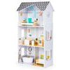 Ecotoys dřevěný třípatrový domeček pro panenky rezidence Grace