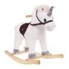 Plyšový houpací kůň Ferda - bílý jednorožec