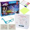 Kreslící LED tabulka s 3D brýlemi Magic Board