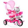 Dětská tříkolka s vodící tyčí Slon růžový