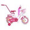 Mexller dětské kolo SISI 12" s vodící tyčí bílorůžové