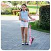 Dětská skládací koloběžka Scooter se svítícími koly - růžová
