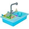 Dětský dřez s tekoucí vodou a nádobím Wash Up modrý