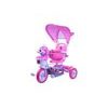 Dětská tříkolka s vodící tyčí Pejsek růžová