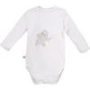 EEVI Kojenecké body s dlouhým rukávem Newborn bílá 56 (0-3m)