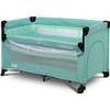 Dětská cestovní postýlka CARETERO ESTI se stahovací bočnicí mint