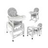 Ecotoys jídelní židlička s houpačkou 3v1 šedá