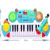 Dětské elektronické klávesy s mikrofonem a židličkou Music Keyboard modré