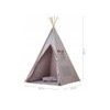 Ecotoys dětský indiánský stan TeePee Šedé hvězdičky