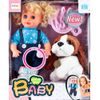 Mluvící panenka s oblečením a pejskem My Baby 32 cm