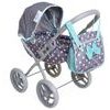 Doris kočárek pro panenky 9325 šedo-mentolový Retro