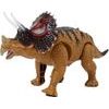 Dinosaurus Triceratops na baterie - hnědý