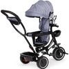 Ecotoys dětská tříkolka s otočným sedadlem Trike 2v1 šedá