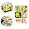 Ecotoys dětská dřevěná mini kuchyňka na desce s příslušenstvím Kitchen Desk