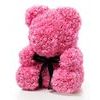 Medvídek z růží růžový s červeným srdcem Rose Bear 40 cm
