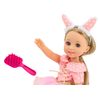 Dětská panenka Pretty Girl s čelenkou a hřebenem 38 cm
